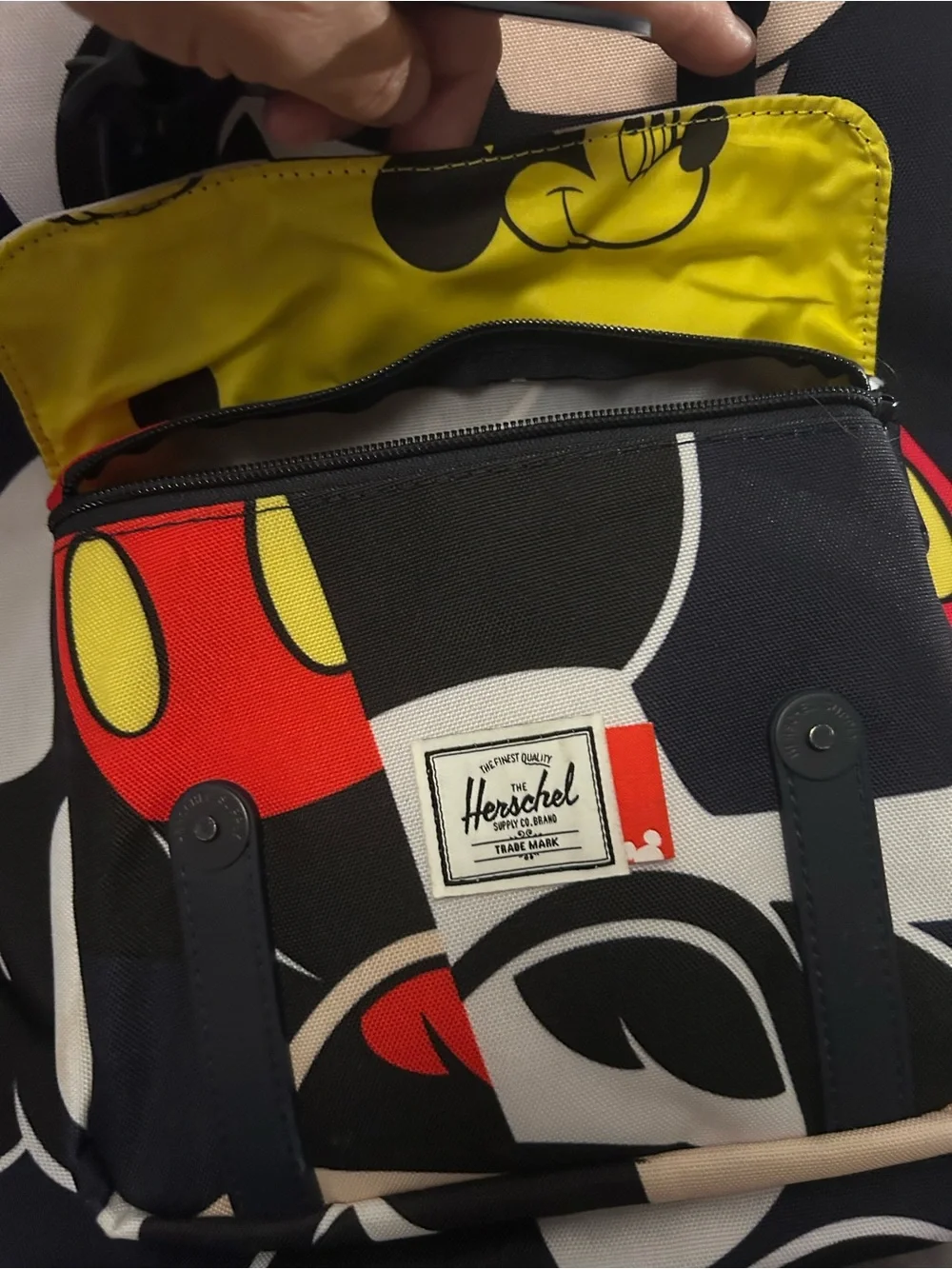 Herschel Supply Company Black White Red Graphic Character Backpack MICKY MOUSE